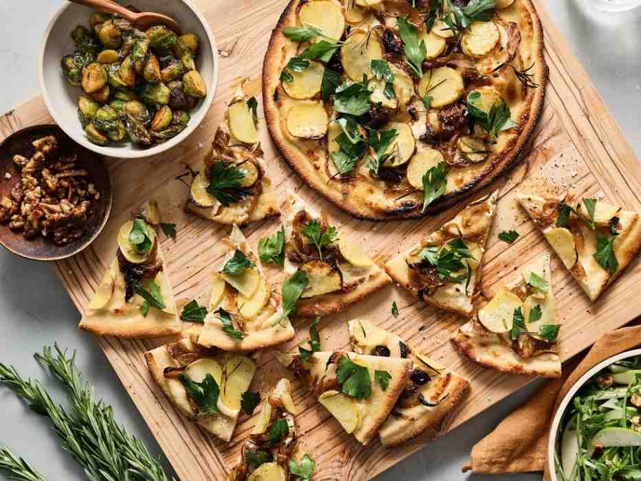 Recept på pizza ur en vegansk matkasse från simple feast